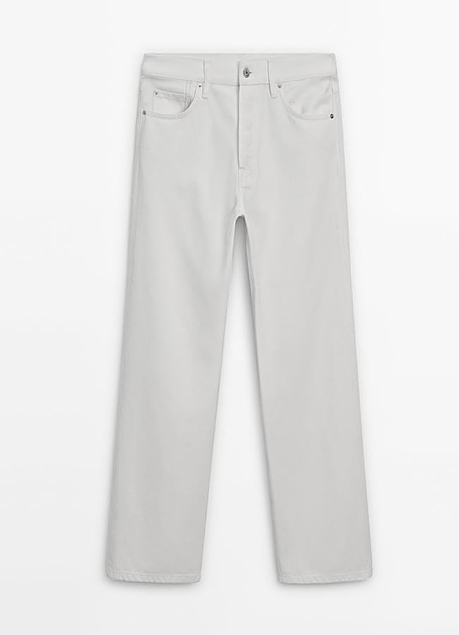 Imagen - Jeans denim tiro alto straight fit de Massimo Dutti (49,95€)