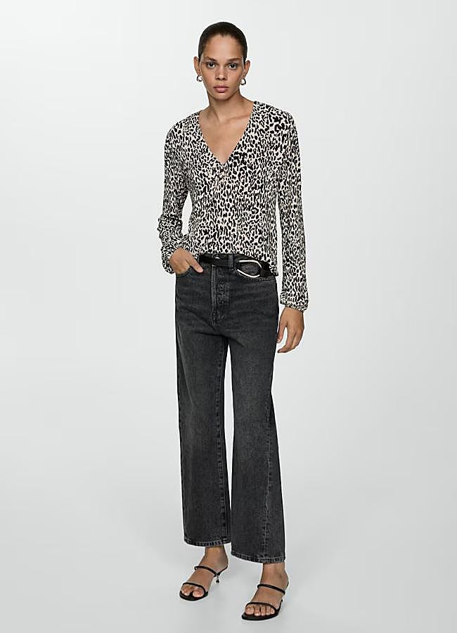 Imagen - Blusa con estampado de leopardo de Mango