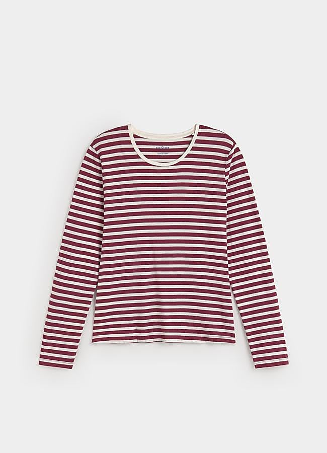 Imagen - Camiseta de rayas en rojo de eseOese.