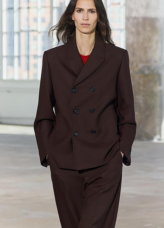 Imagen - Blazer cruzada marrón chocolate