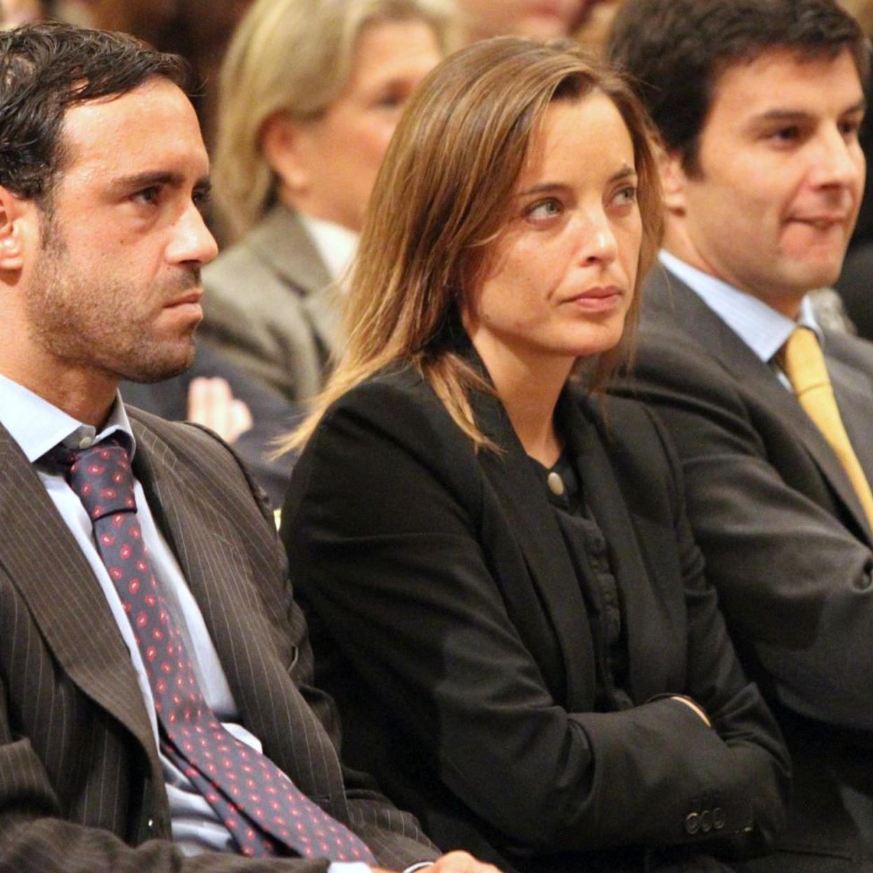 Alejandra y Mario Conde jr., en la presentación de un libro. 