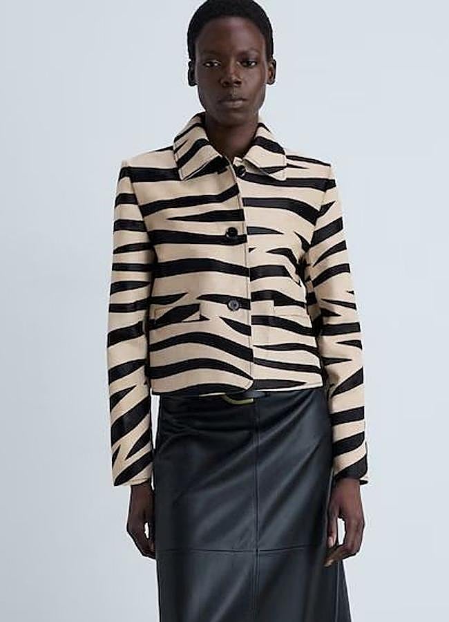 Imagen - Chaqueta de piel con estampado de cebra