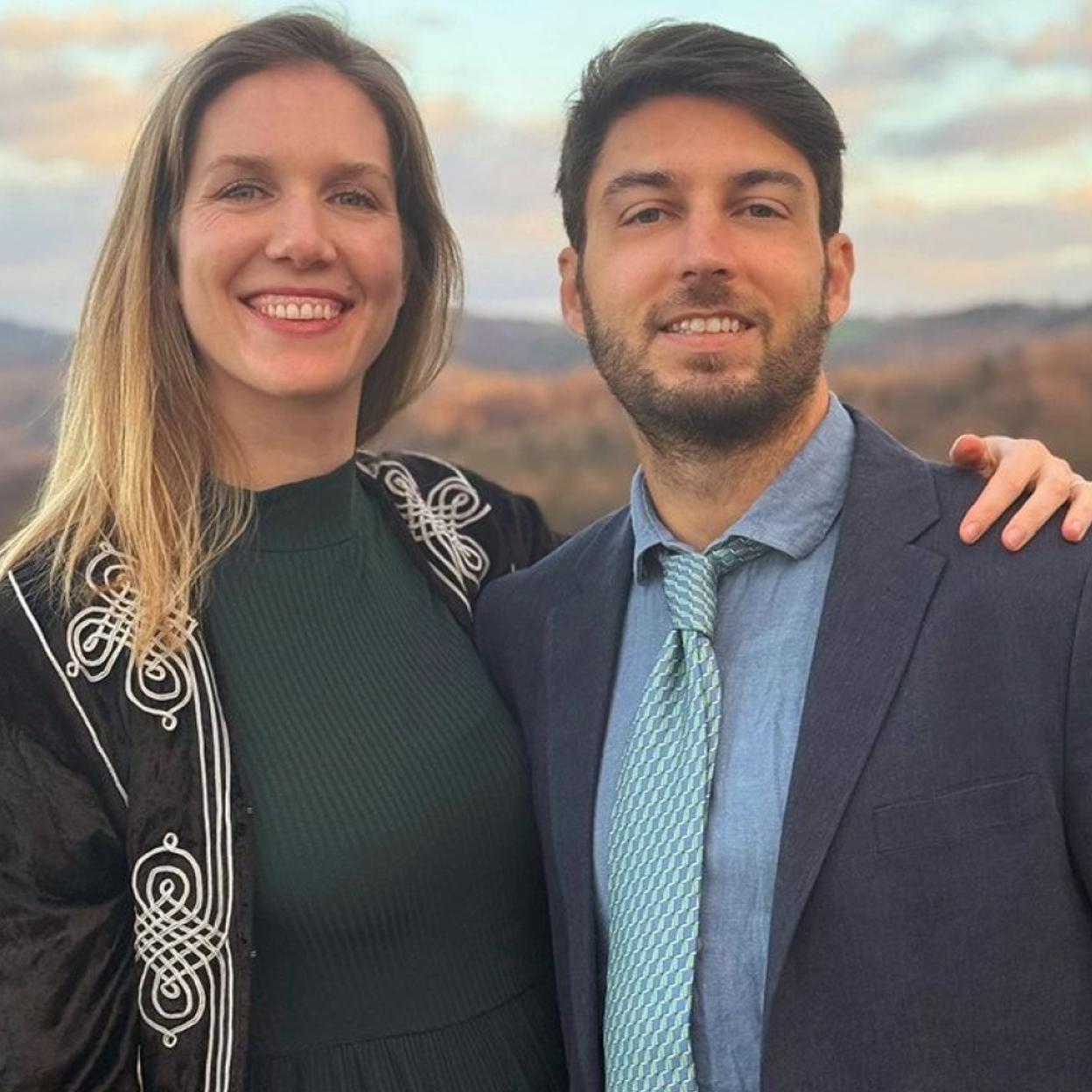 Leopoldina de Liechtenstein, con su prometido, el brasileño Bruno Walter Pedrosa Joao. 