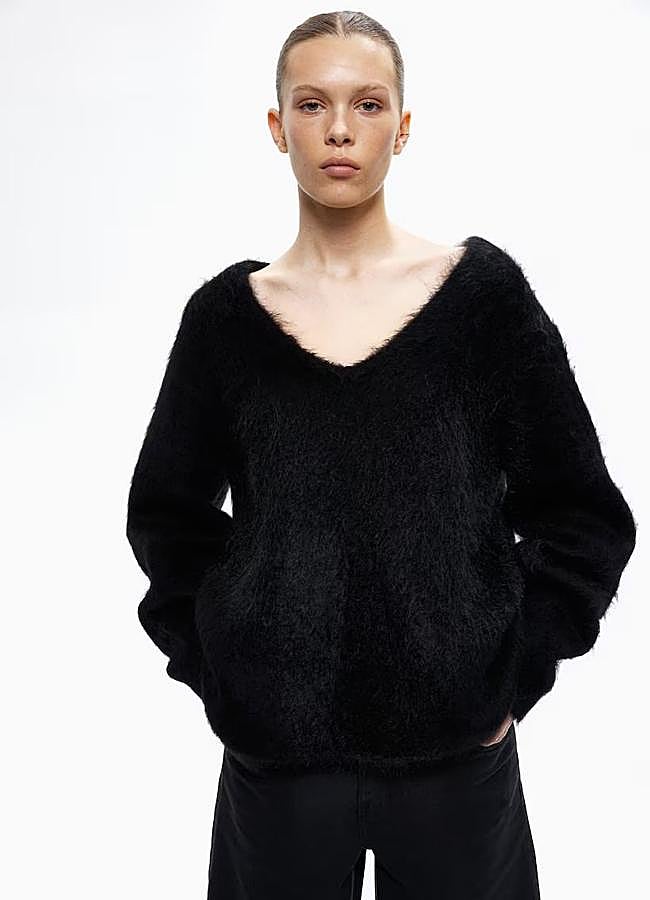 Imagen - Jersey de mohair con cuello de pico