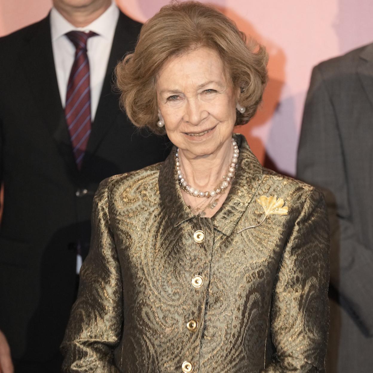 La reina Sofía con chaqueta vintage en el concierto benéfico en el Teatro Real.