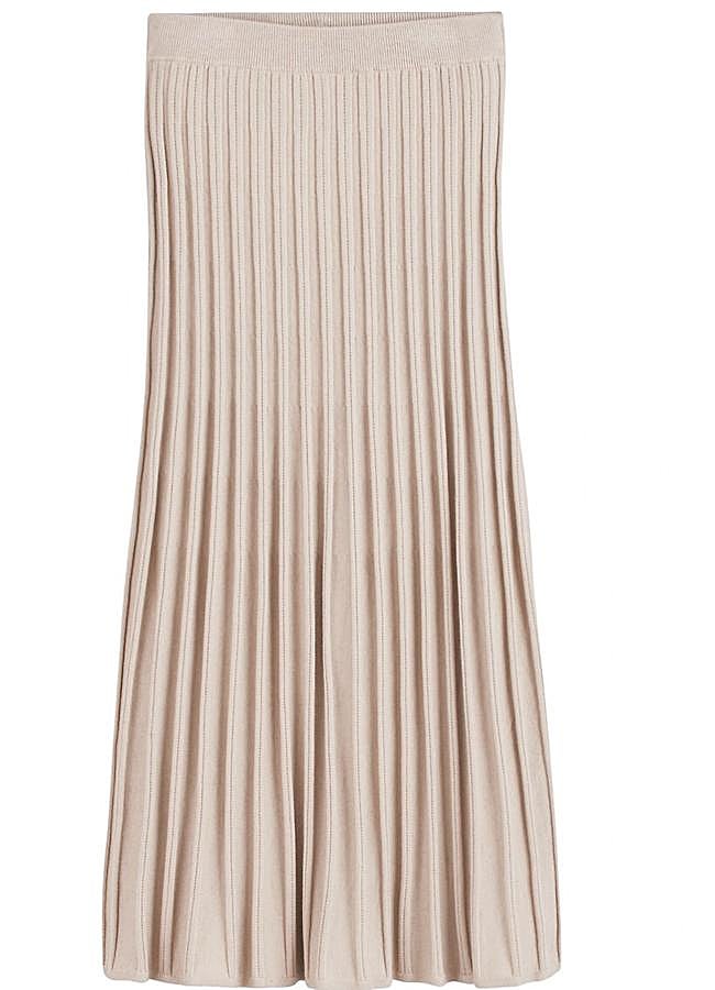 Imagen - Falda midi plisada en tonos beige de La Redoute, 30,49 euros.