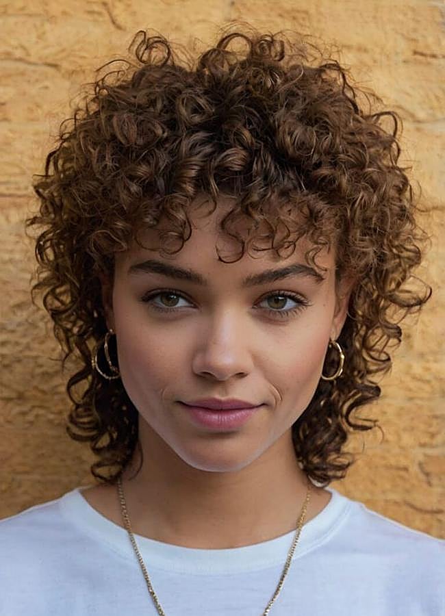 Imagen - Modelo con corte mullet para pelo rizado/@mouseybrowne