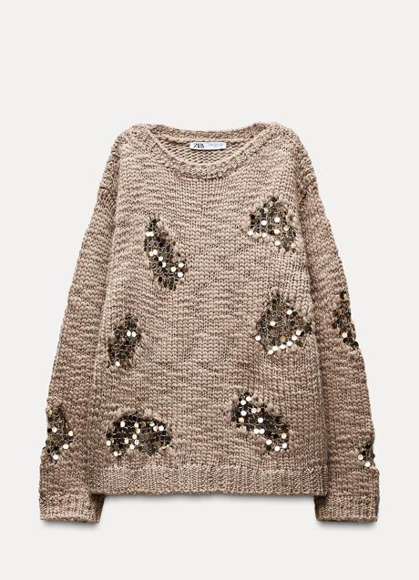 Imagen - Jersey con lentejuelas de Zara (49,99 euros)