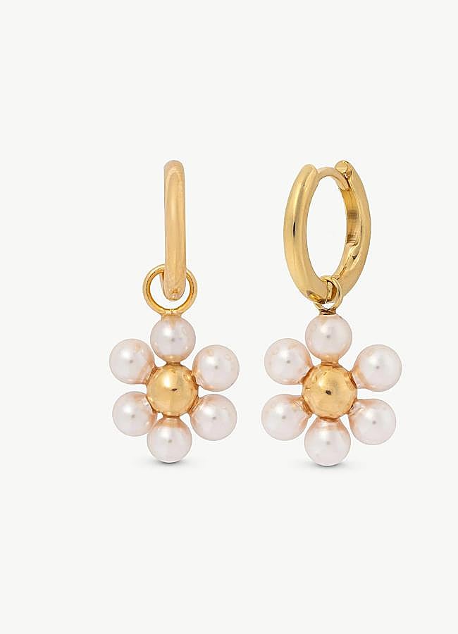 Imagen - Pendientes de perlas con forma de flor de Majorica.