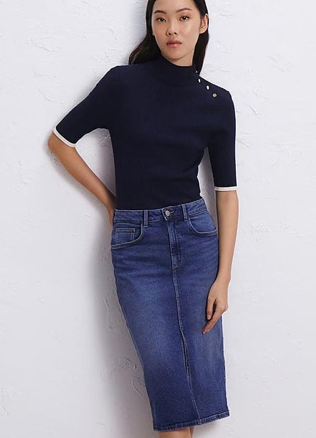 Imagen - Falda vaquera midi tipo lápiz