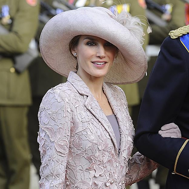 Letizia en la boda de Guillermo y Stefanie de Luxemburgo
