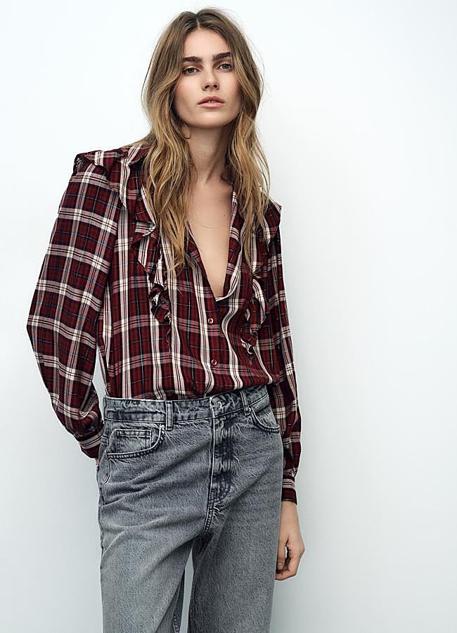 Imagen - Camisa de cuadros con volantes