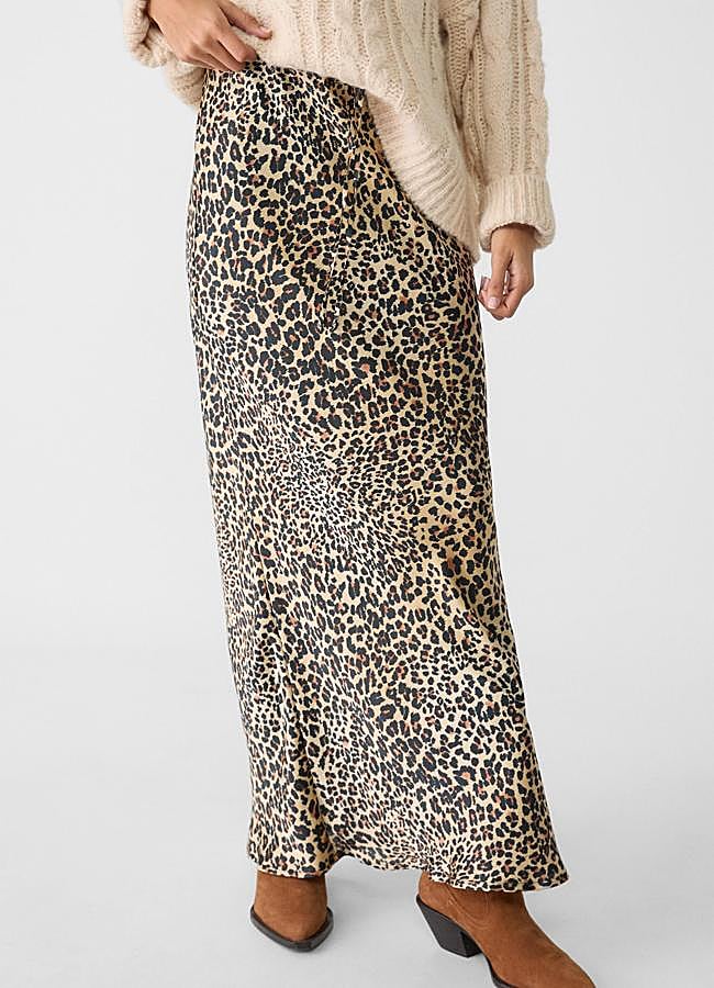 Imagen - Falda satinada con animal print