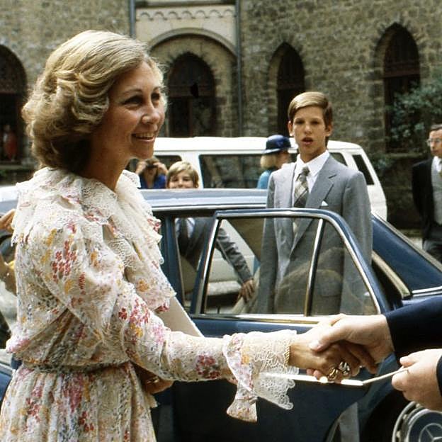 La reina Sofía, en la boda del padre de Ernesto de Hannover. 