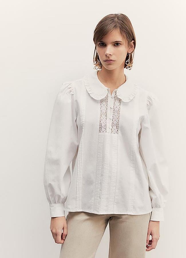 Imagen - Camisa romántica con cuello bobo