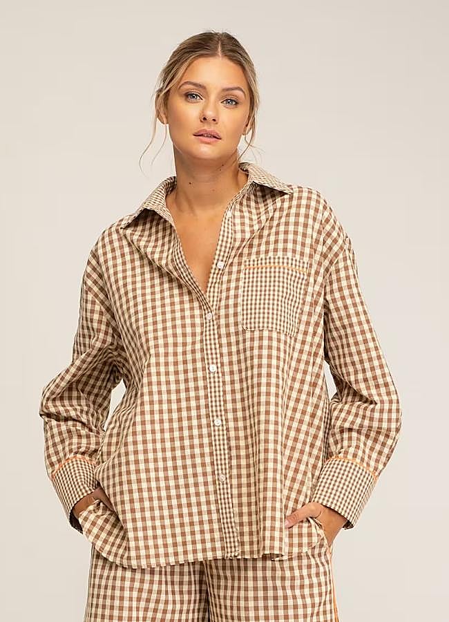 Imagen - Camisa de cuadros beige de Tantra, 35,99 euros.