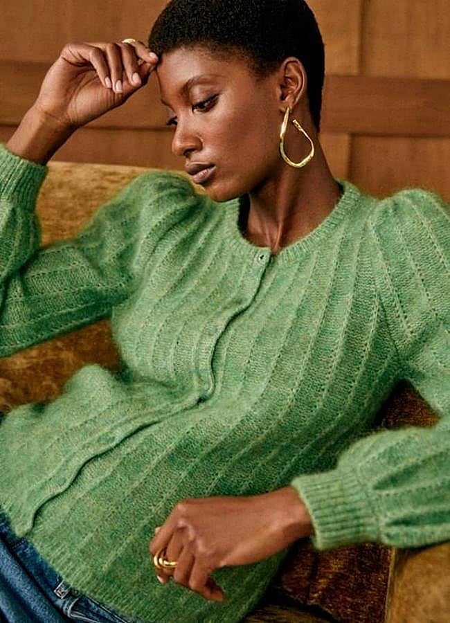 Imagen - Rebeca de punto fantasía en color verde