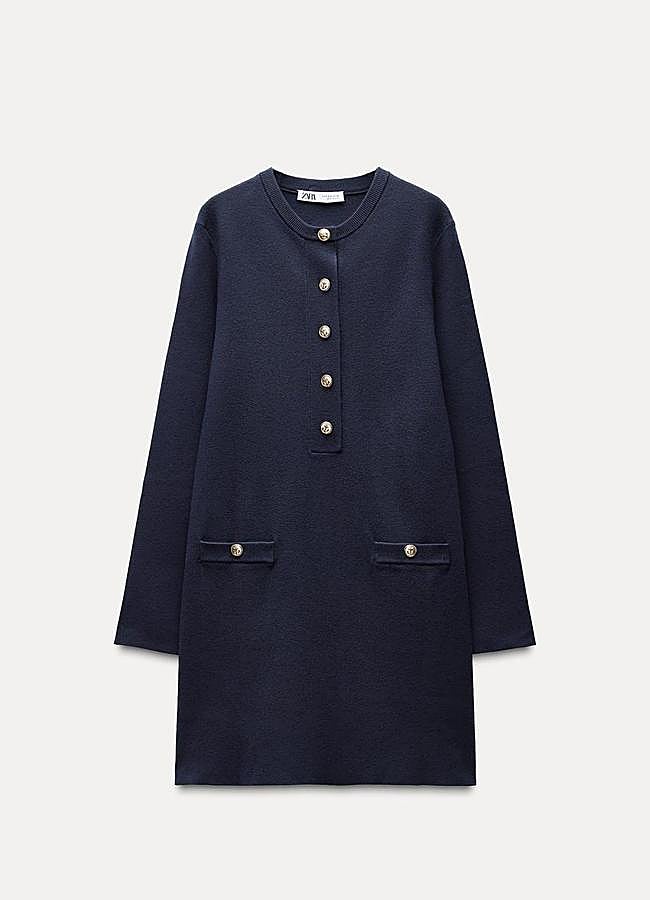Imagen - Vestido de punto en azul marino de Zara (35,95 euros).