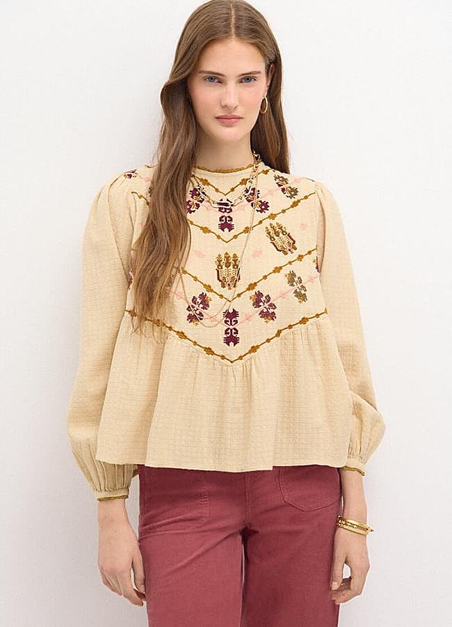 Imagen - Blusa con estampado bordado y estilo boho de Hoss Intropia 