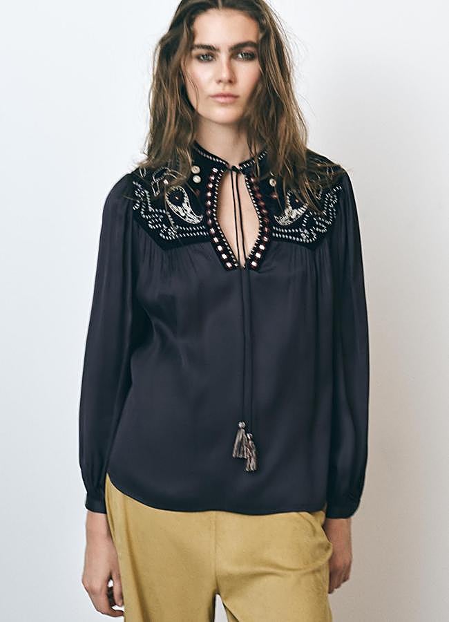 Imagen - Blusa boho chic con terciopelo