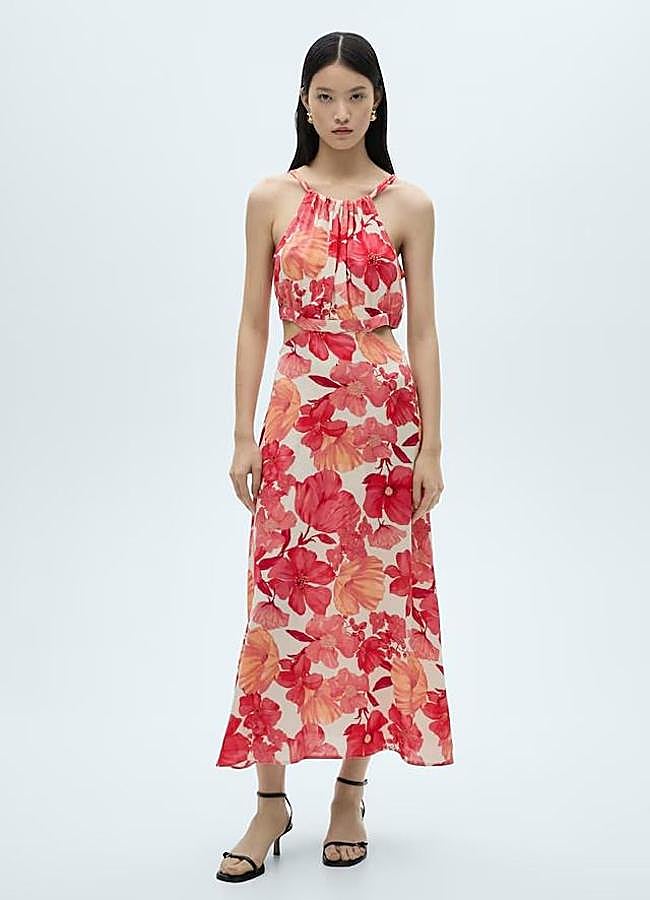 Imagen - Vestido midi estampado con cut out