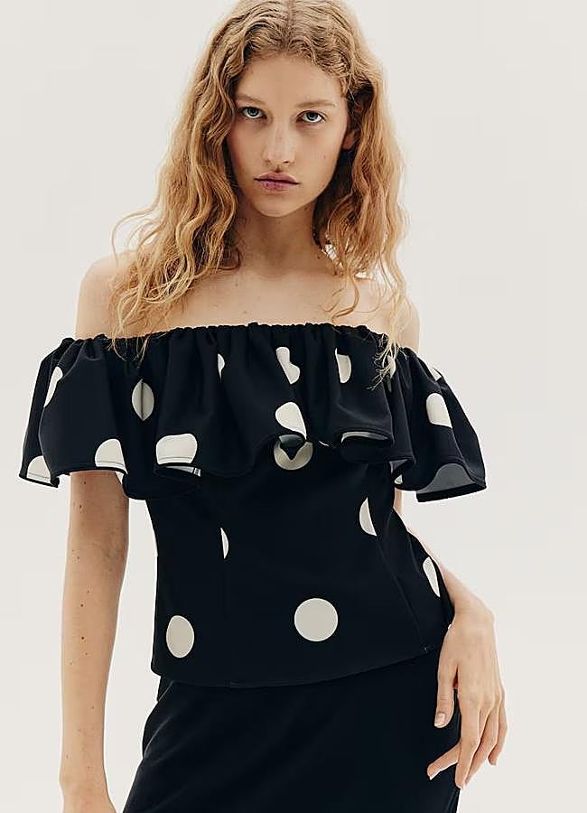 Imagen - Blusa de lunares con volante