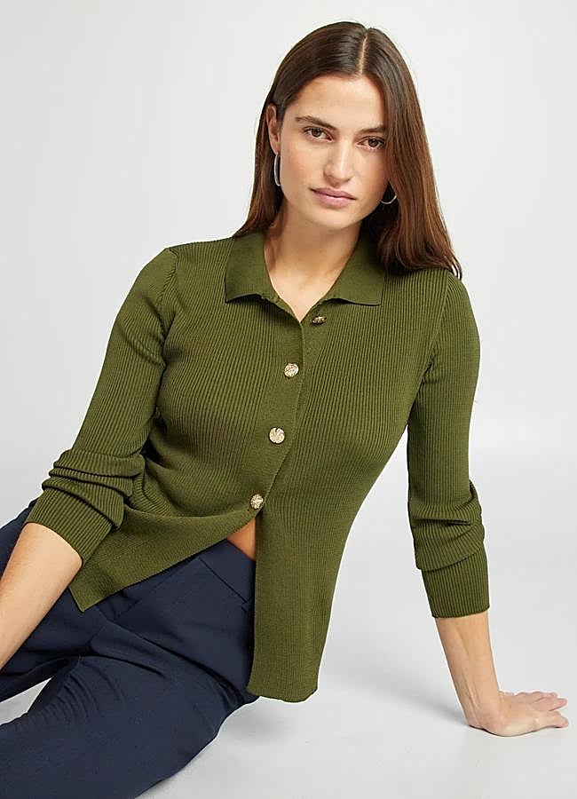 Imagen - Cárdigan de punto en verde de Kiabi.