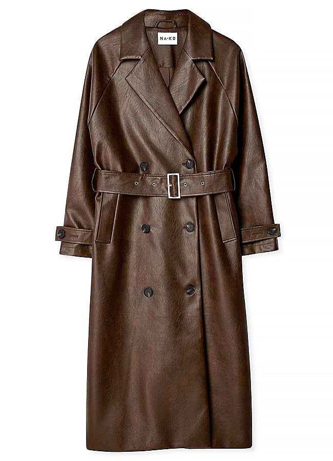 Imagen - Gabardina de PU con cinturón de Na-kd (119,95€)