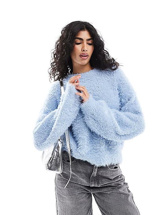 Imagen - Jersey efecto pelo en azul claro