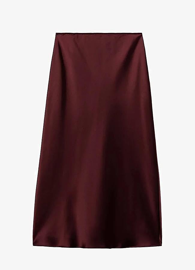 Imagen - Falda burdeos de Mango, 35,99 euros.