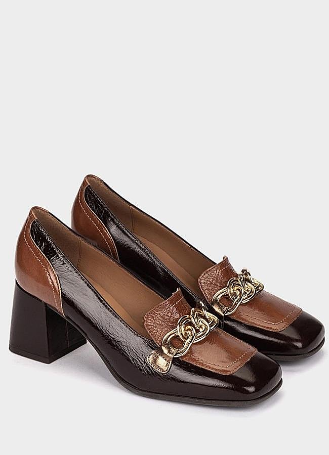 Imagen - Mocasines de tacón marrones