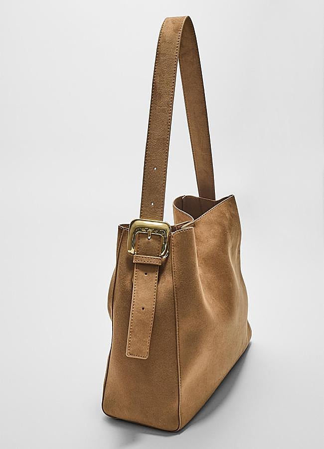 Imagen - Bolso de hombro en tejido de ante