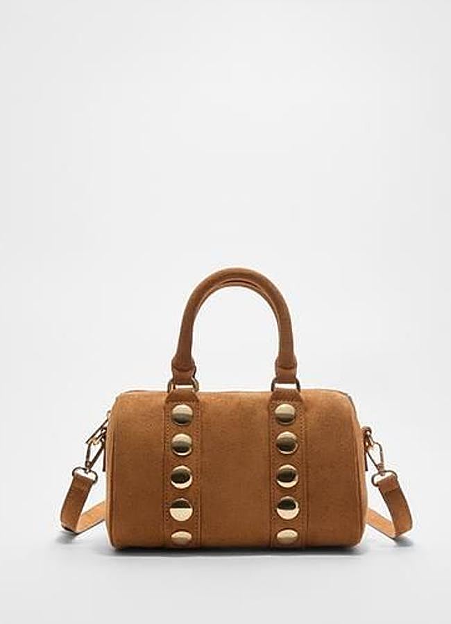 Imagen - Bolso bowling de ante con tachas