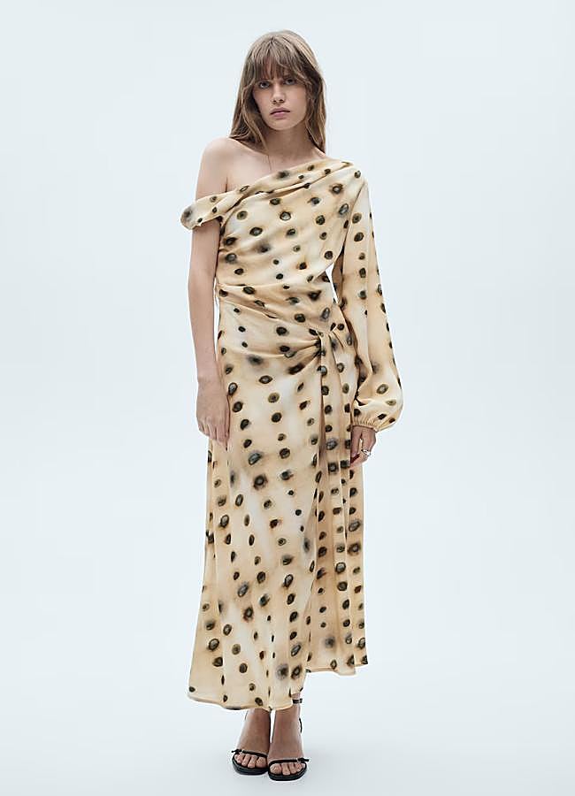 Imagen - Vestido con estampado de lunares de Mango.