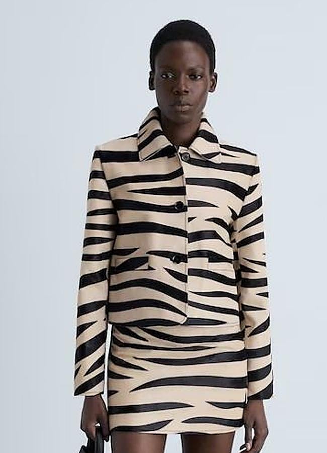 Imagen - Chaqueta de piel con estampado de cebra