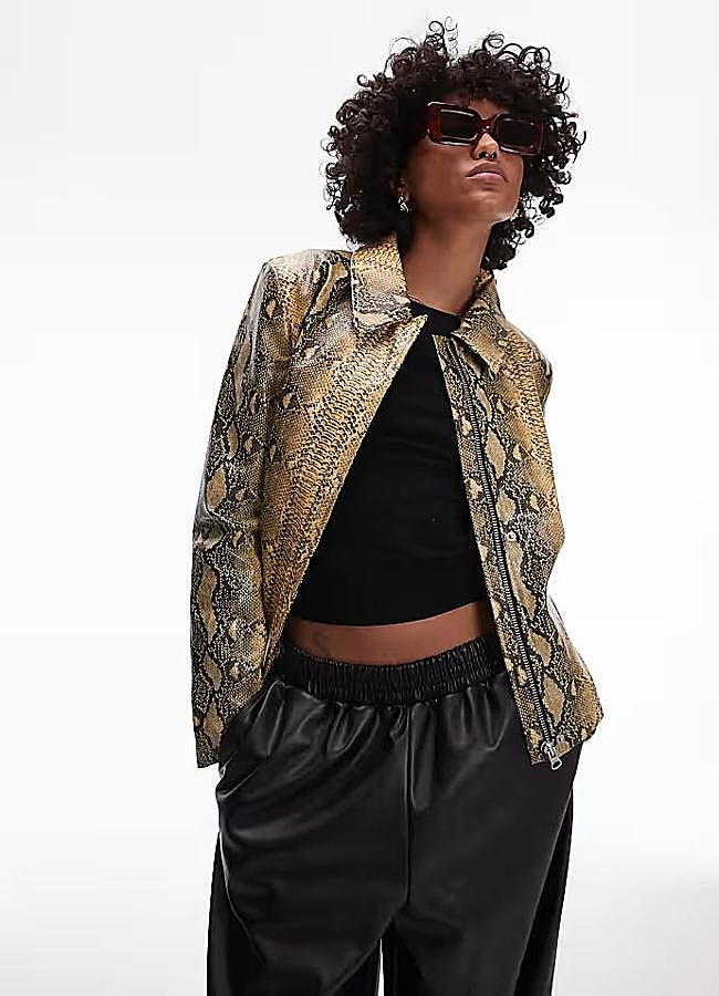 Imagen - Chaqueta efecto piel con animal print de serpiente