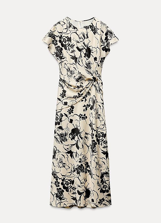 Imagen - Vestido midi estampado satinado de Zara (39,95€)