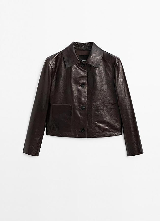 Imagen - Chaqueta de piel de napa de Massimo Dutti, 299 euros.