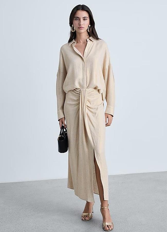 Imagen - Falda midi drapeada con nudo