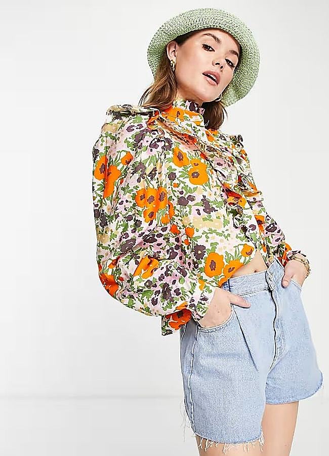 Imagen - Camisa de flores con volantes