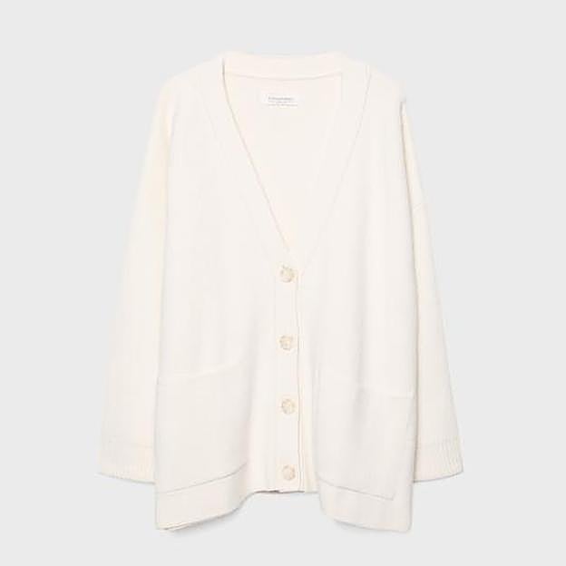 Chaqueta punto larga bolsillos (35,99€)