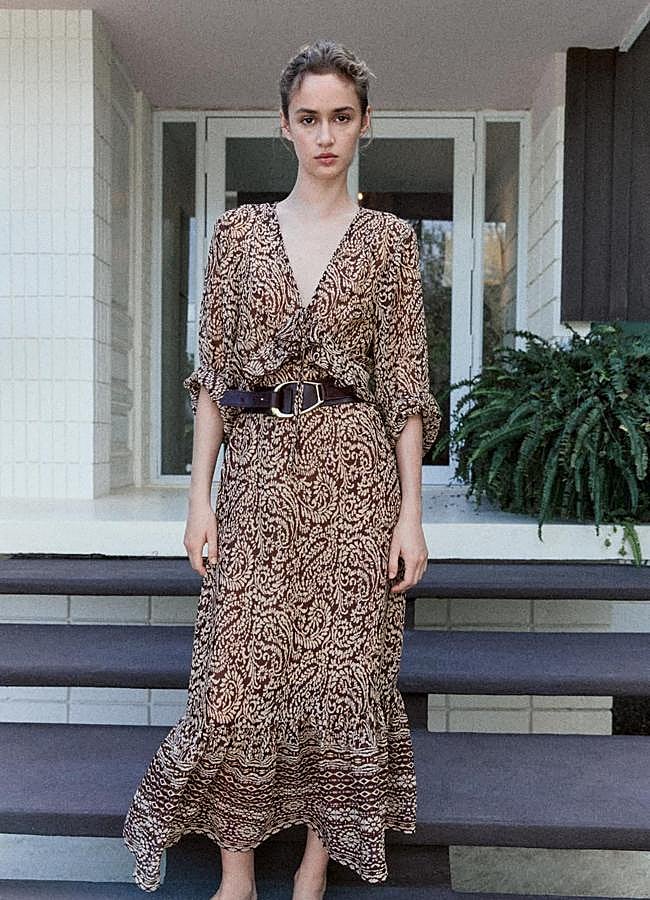 Imagen - Vestido boho midi fluido