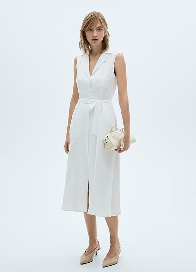 Imagen - Vestido blanco midi de lino