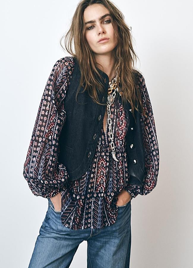 Imagen - Blusa boho chic estampada
