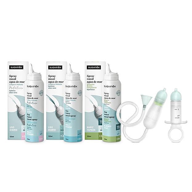 Productos de limpieza nasal de Suavinex. 