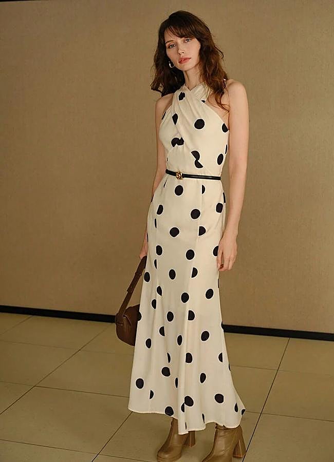 Imagen - Vestido de lunares halter midi