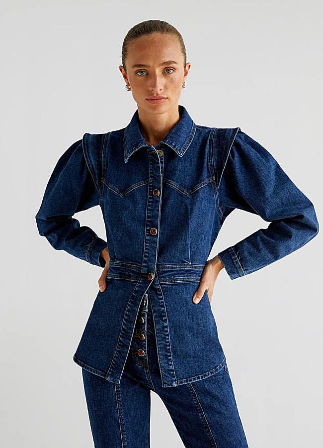 Imagen - Camisa vaquera con hombreras