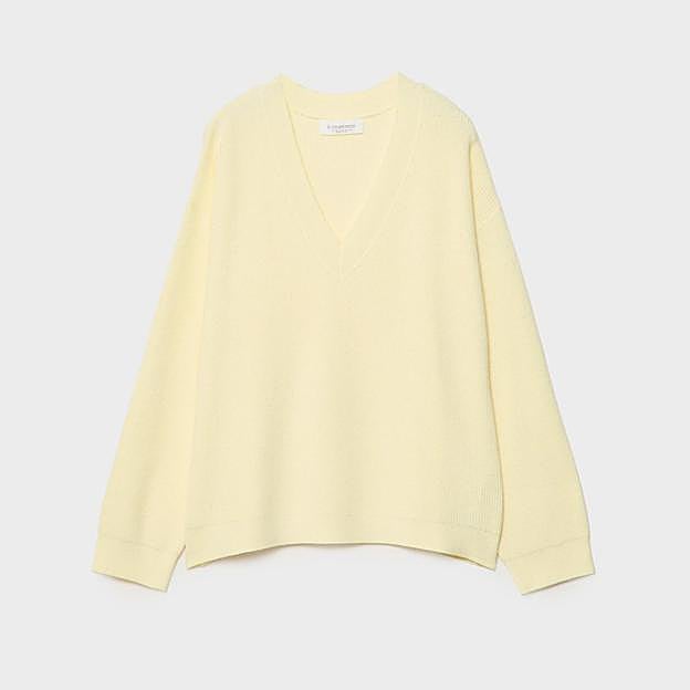 Jersey cuello pico enfeltrado (25,99€)