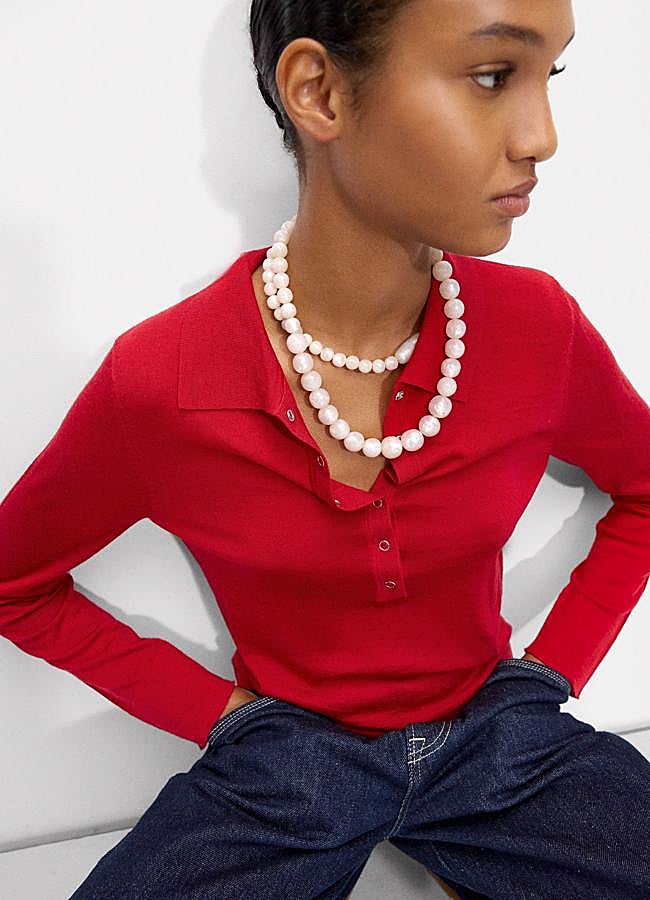 Imagen - Collar de perlas largo con doble vuelta