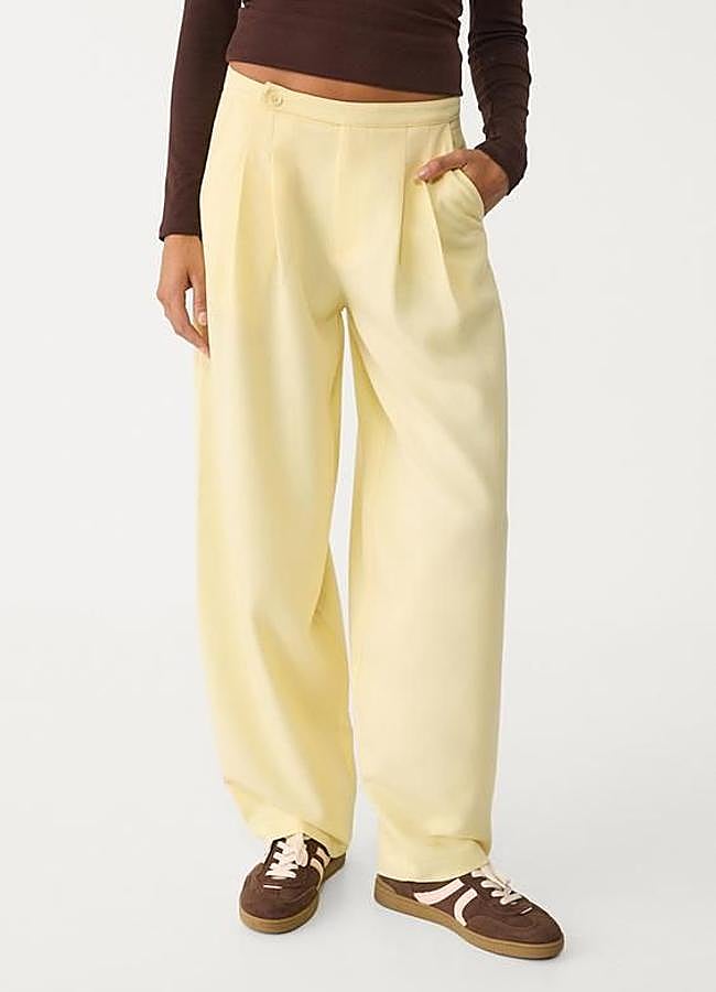 Imagen - Pantalones de vestir amarillo pastel